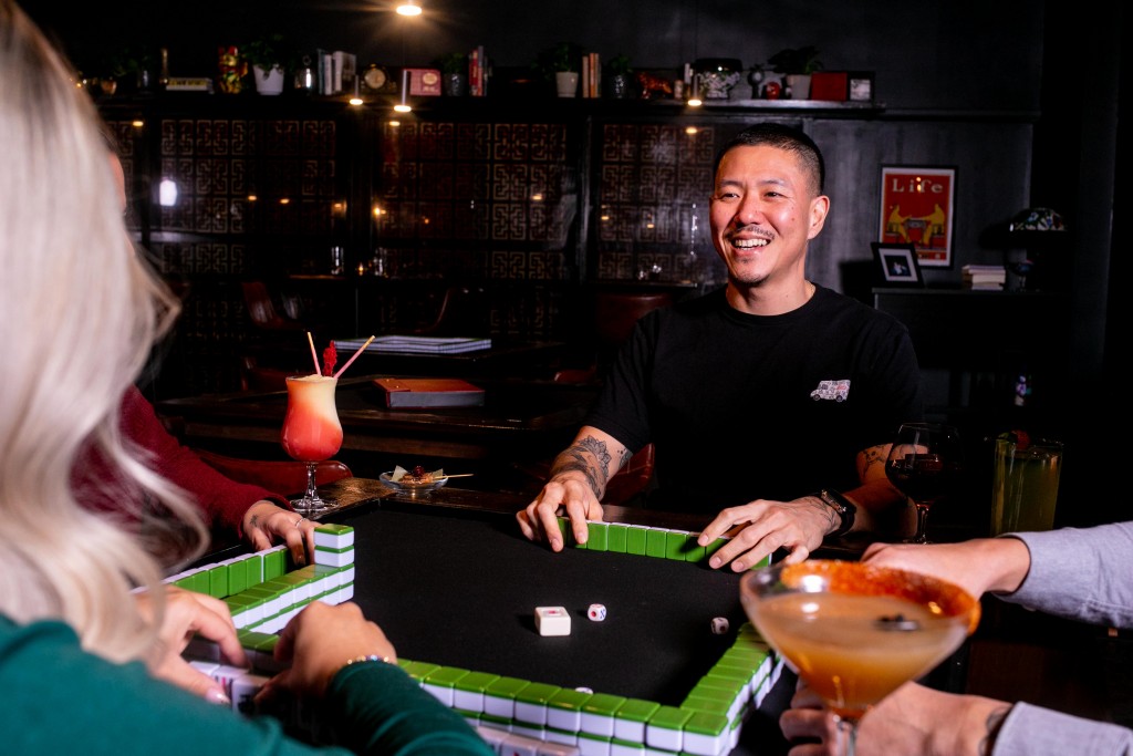 Scott Chung Playing Mahjong