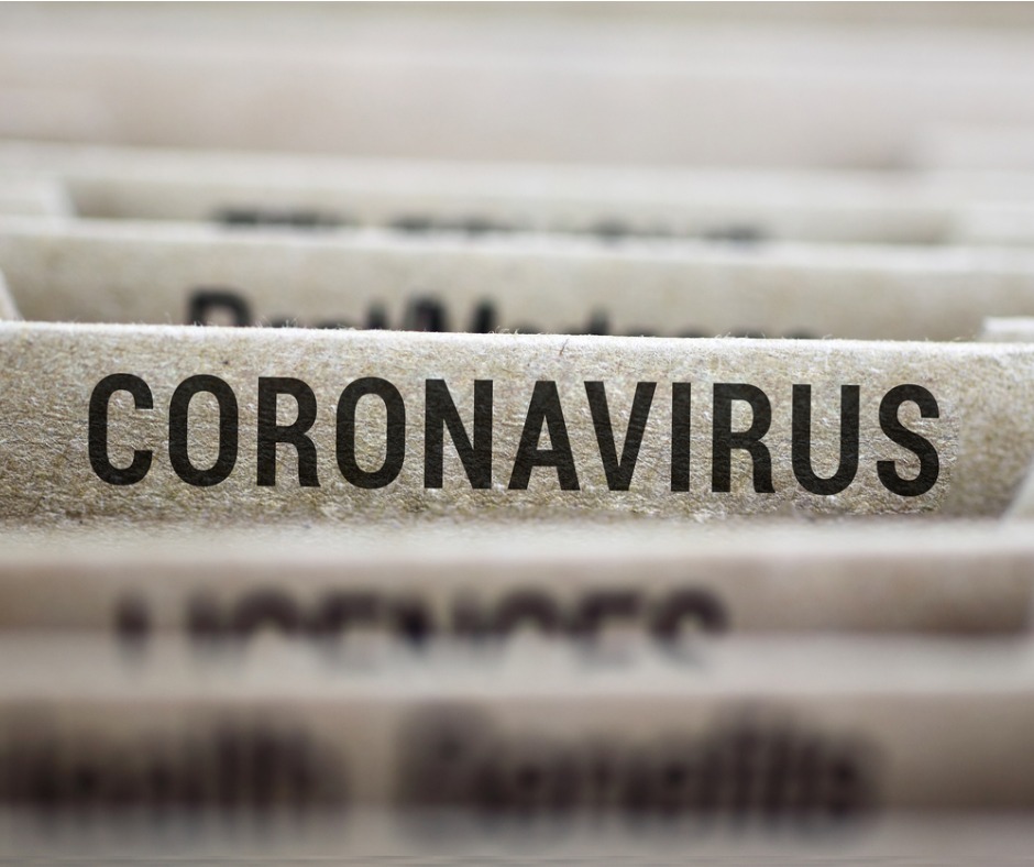 Coronavirus Written On File Folder Label Picture Id1202470524