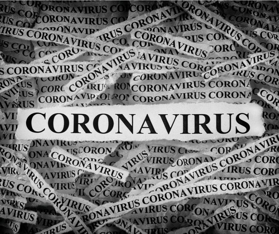 Strips Of Newspaper With The Word Coronavirus Typed On Them Picture Id1202565263