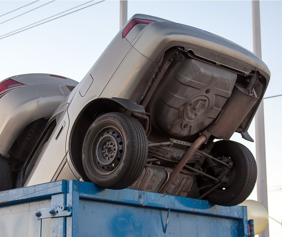 Junk Cars In Dumpster Cash For Clunkers Picture Id452549735