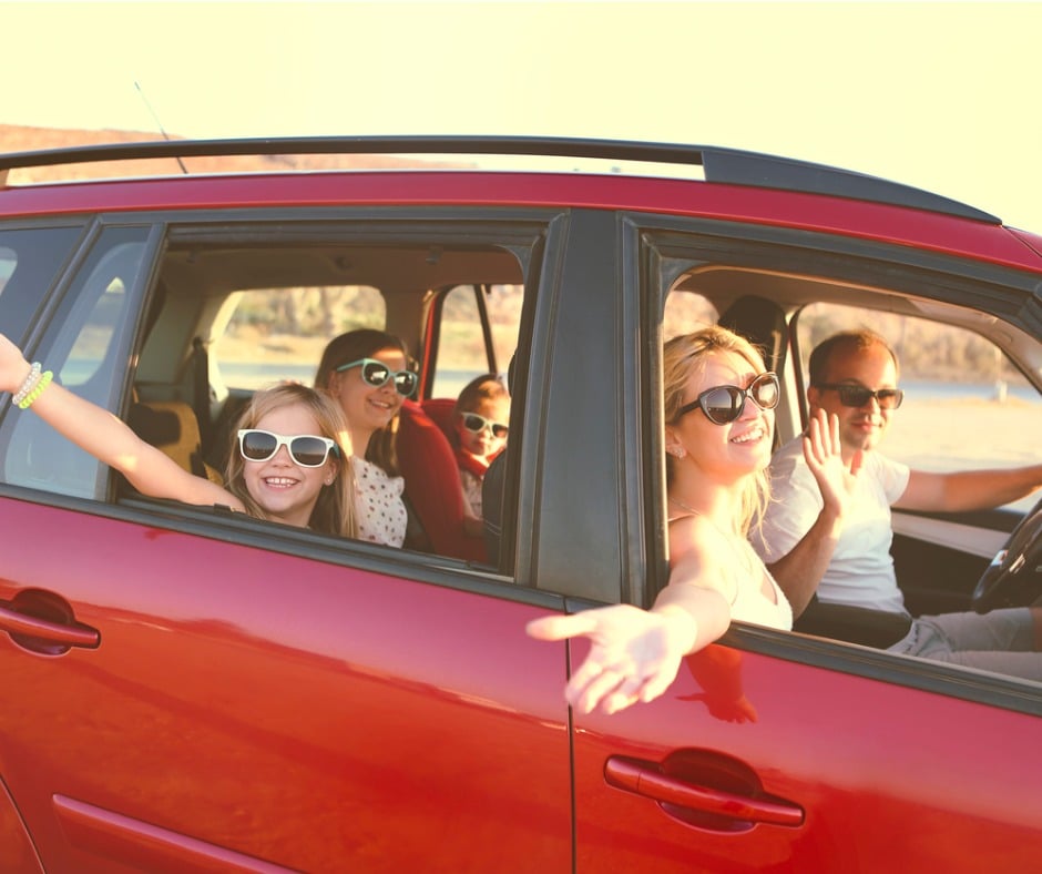 Happy Smiling Family With Daughters In The Car With Sea Background Picture Id1217773190