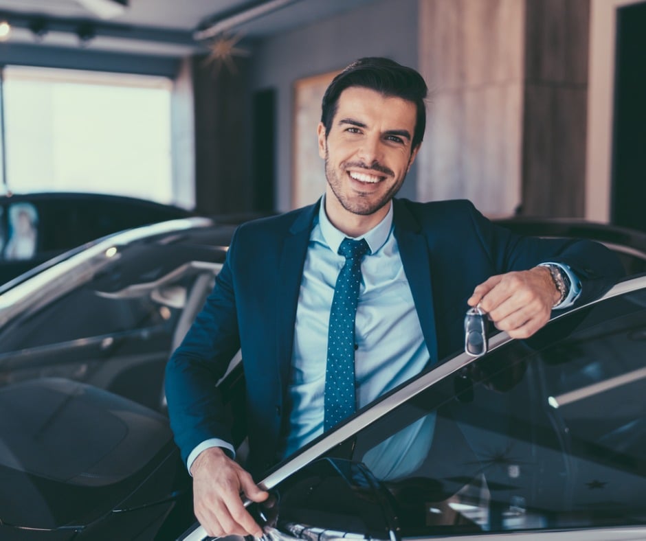 Businessman Enjoying New Car Picture Id1039931282