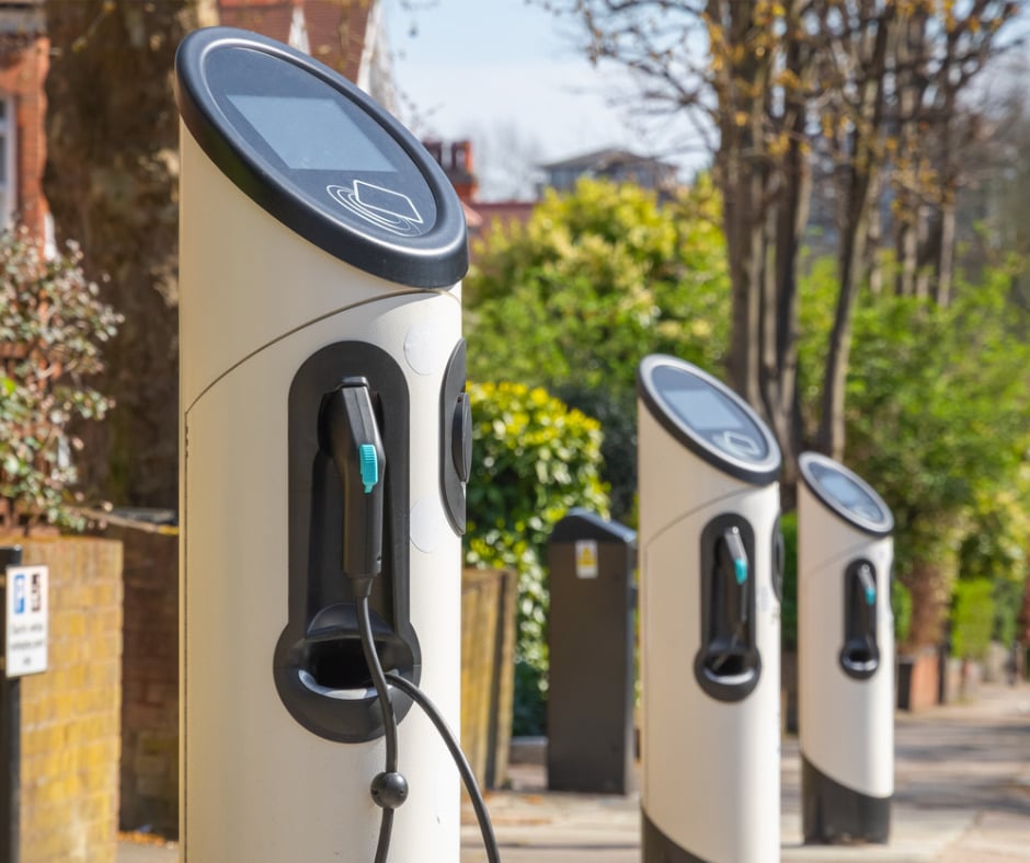 Electric Car Charging Station On London Street Picture Id1183367421