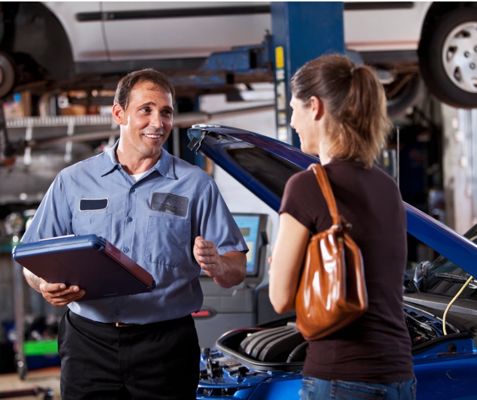 Auto Mechanic With Customer Picture Id172421050