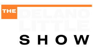 Delano Show Logo White Font