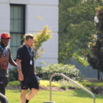 Carolina Panthers Training Camp Sanders To Podium