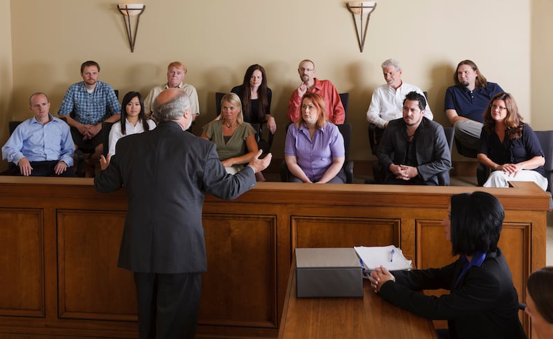Lawyer Addressing The Jury