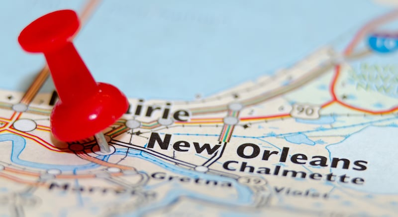 New Orleans City Pin On The Map