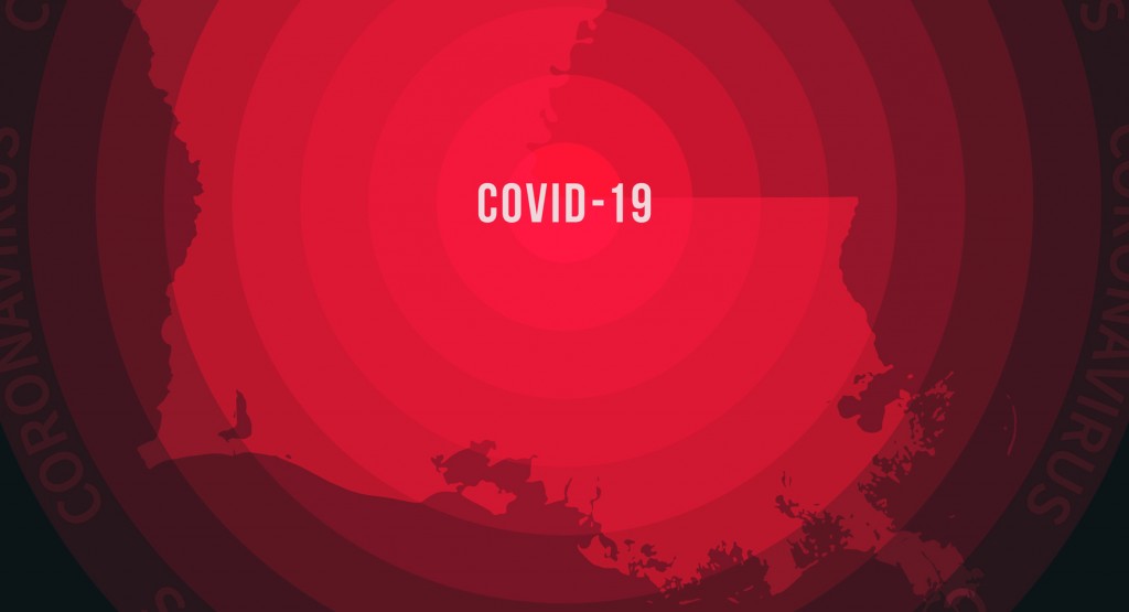 Louisiana Map With The Spread Of Covid 19. Coronavirus Outbreak