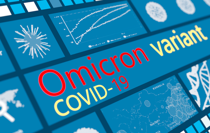 Coronavirus B.1.1.529 Covid 19 Variant Omicron Digital Concept