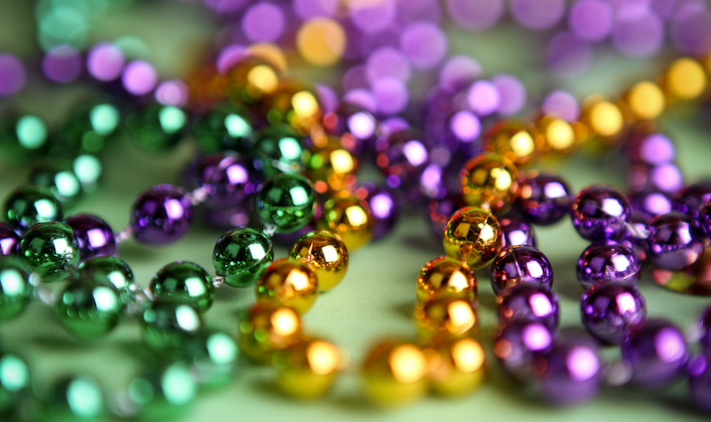 Mardi Gras Bright Colorful Beads