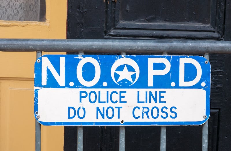 "police Line Do Not Cross" In New Orleans, Usa