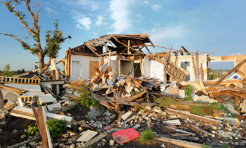 Home Destroyed By Tornado