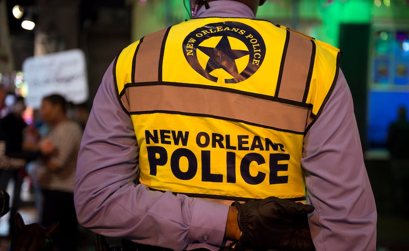 New Orleans Police Officer During Mardi Gras
