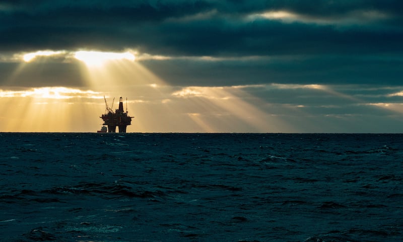 Industrial Oil Rig Offshore Platform: Away From A Sustainable Resource