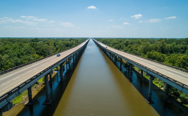 Atchafalaya Basin Bridge Breaux Louisiana
