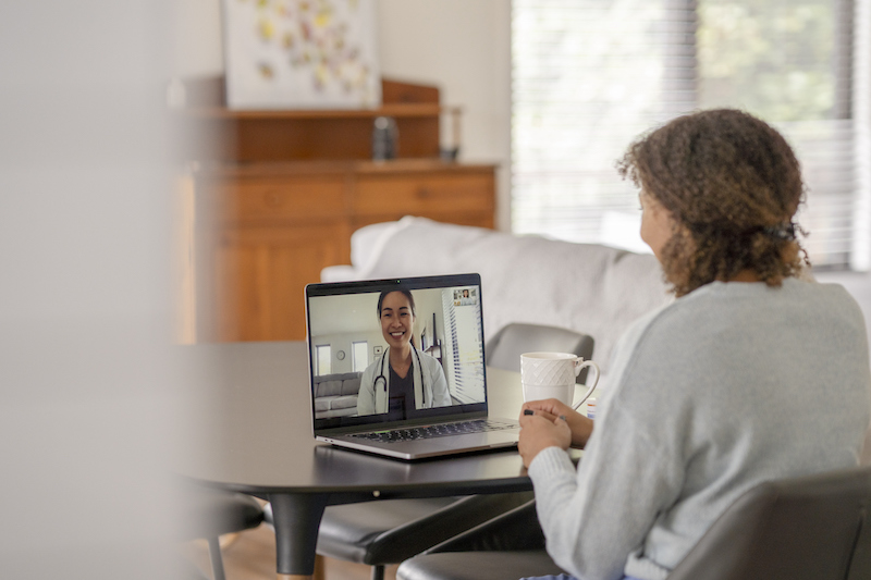 Patient Meeting Remotely With Her Doctor