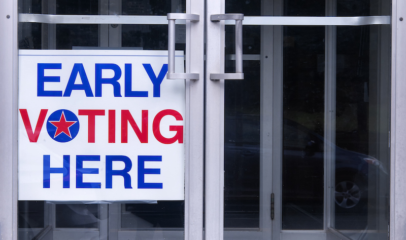 Early Voting Here Sign