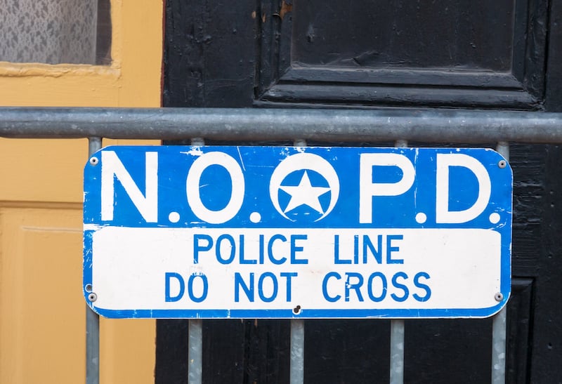"police Line Do Not Cross" In New Orleans, Usa