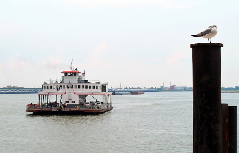 Ferryboat On Mississippi River