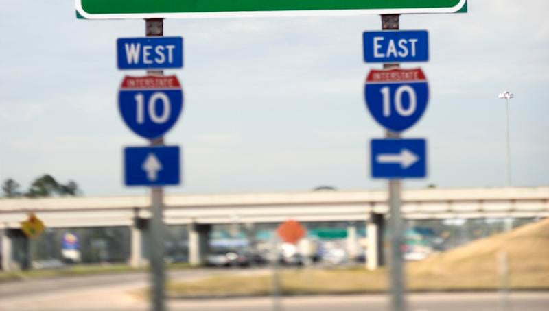 Interstate Sign For Mobile And New Orleans