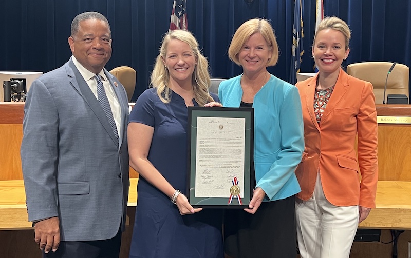 New Orleans City Council Proclaims May 22 28 2023 As Period Poverty Awareness Week Pictured Left To Right Is Eugene Green Tara Waldron Kendra Reade Helena Moreno