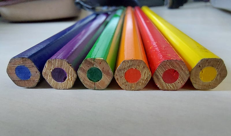Lgbtqia+ Colors In Hexagonal Pencils