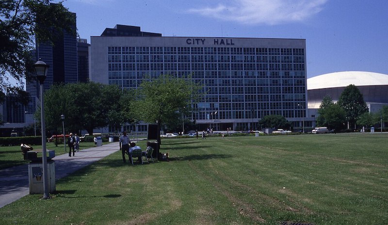 City Hall New Orleans Seen From Duncan Plaza May 1980