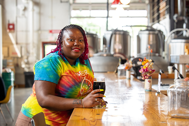Charlotte, North Carolina July 14th, 2022 : Eugenia Brown, Shot At Free Range Brewing. Photographed By Peter Taylor In Charlotte, Nc. July 14, 2022.
