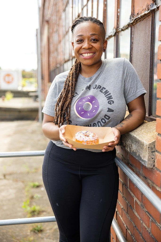 Charlotte, North Carolina August 6th, 2022 : Jasmine Macon Former Leah & Louise Pastry Chef Opens Bad Donuts Photographed By Peter Taylor In Charlotte, Nc. August 6, 2022.
