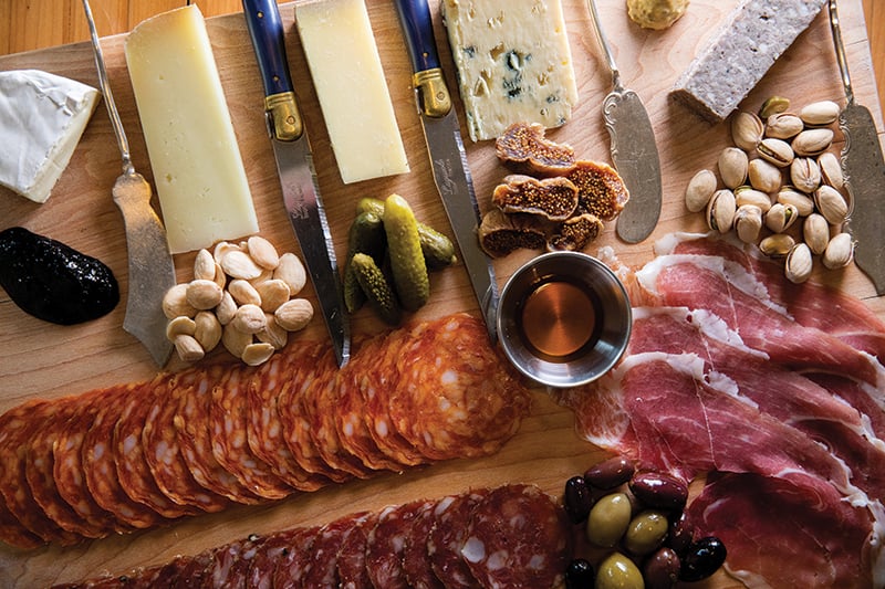 The Loyalist: Devils On Horseback, Cheese Board, Pork & Chicken Liver Mousee, Owner/founder Chris Sottile Photographed In Matthews, Nc On 19feb19. Photographs By Peter Taylor