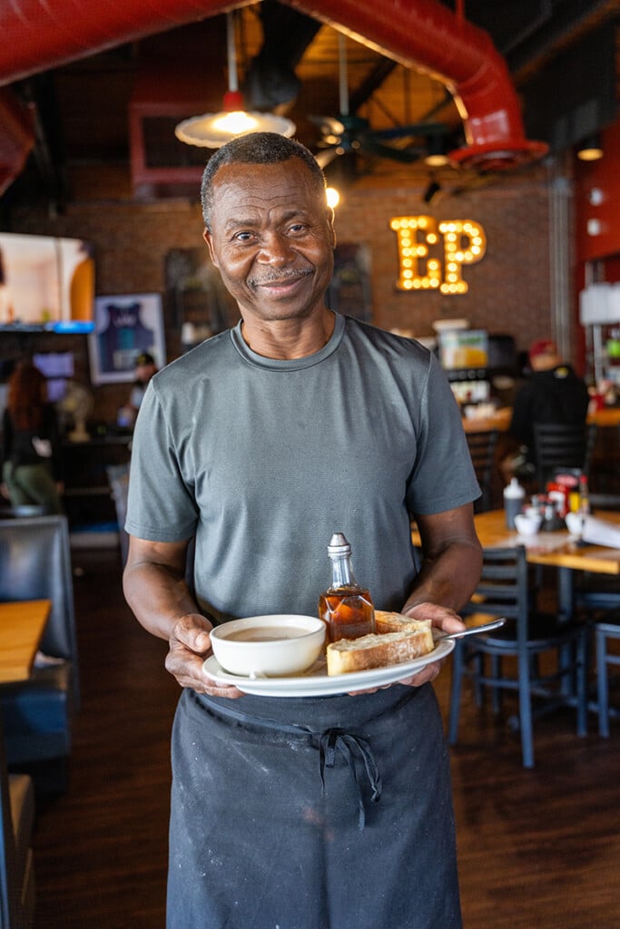 Charlotte, Nc, October 15, 2024 Alberto Toussaint And The She Crab Soup He Makes At Eddie’s Place In Charlotte, Nc. Photographed By Peter Taylor In Charlotte, Nc, October 15, 2024