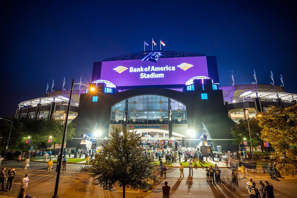 the bank of america stadium in charlotte