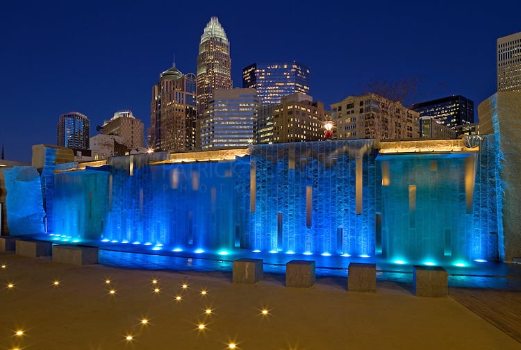 Charlotte, NC City Skyline - Charlotte Pride Carolina Panthers T