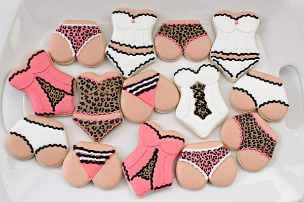 Bachlorette Wedding Shower Lingerie Cookies 