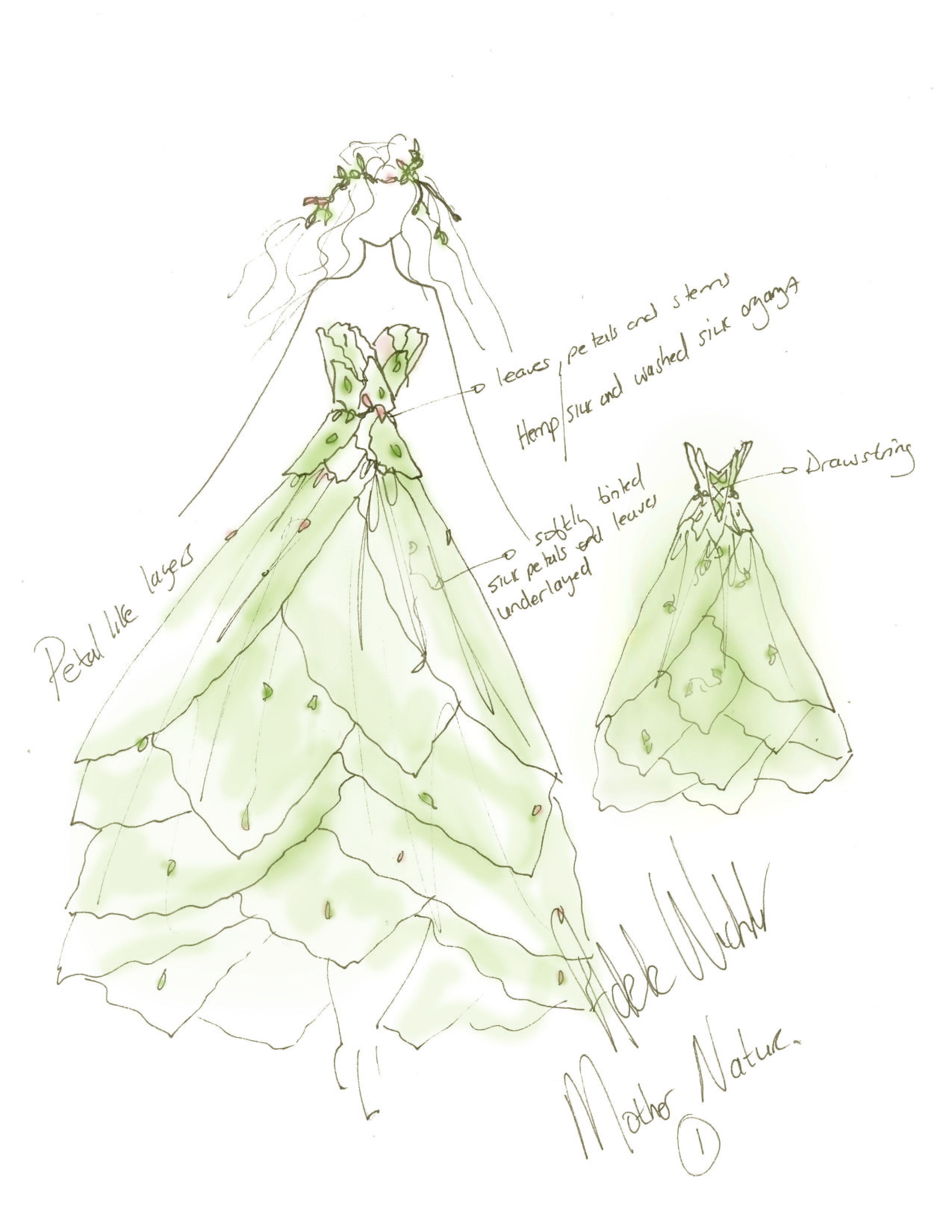 Nature dress outlet drawing