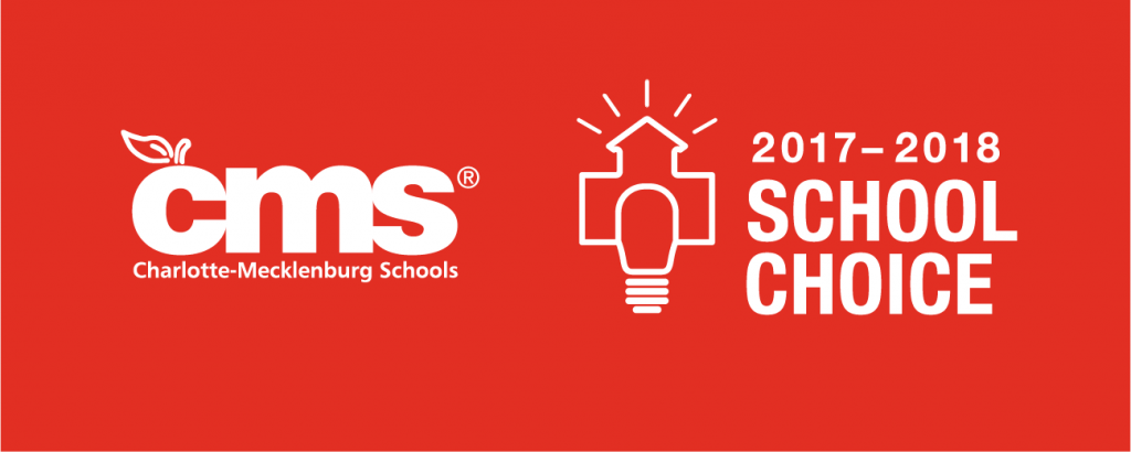 Cms School Choice Logo Reversed Red