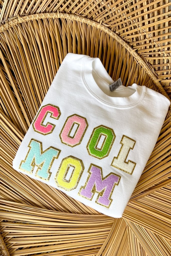 Cool Mom Chenille Patch Sweatshirt 288186