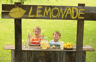 cardboard lemonade stand for kids