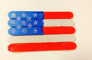 Popsicle Stick American Flag: July 4th Fun and Easy Craft for Kids!