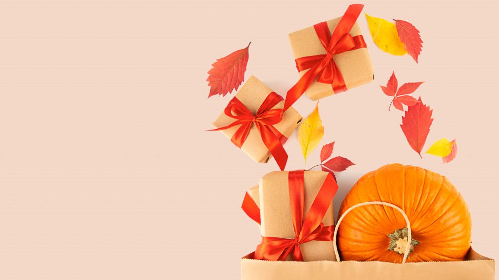Top,view,paper,bag,with,fresh,pumpkin,,gift,boxes,with
