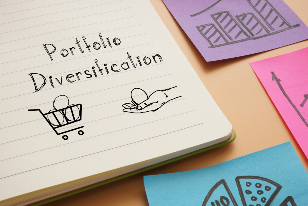 Diversify your portfolio graphic: Portfolio Diversification Is Shown Using The Text
