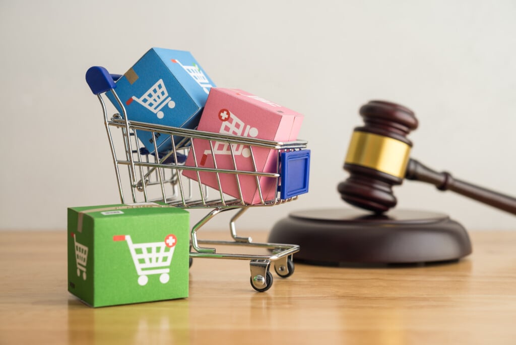 Trolley, Online businesses for sale Boxes And Hammer Judge Gavel On Wooden