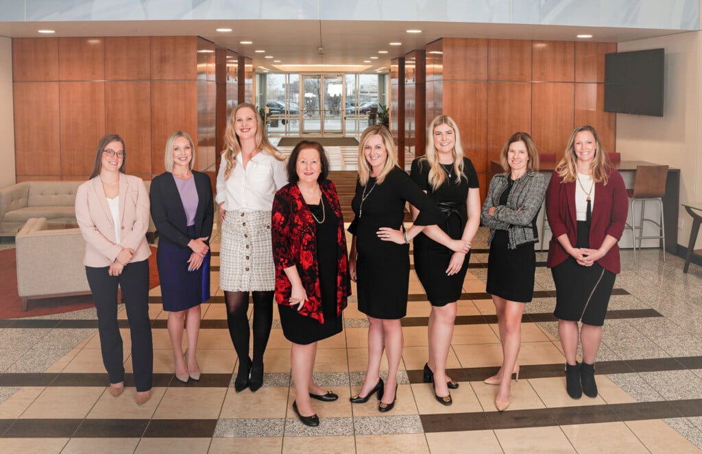 Griffith Law group photo of women attorneys in office.