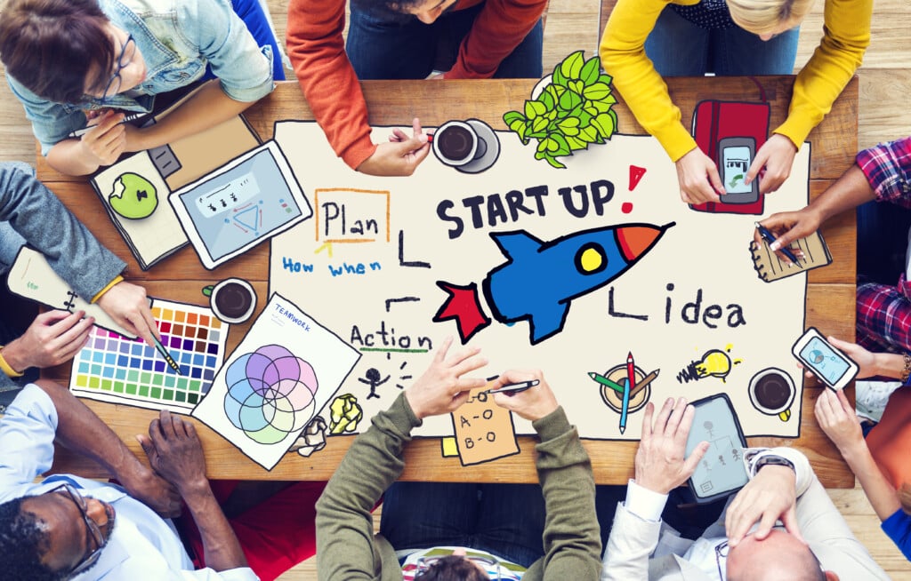 Diverse people work and startup business concept