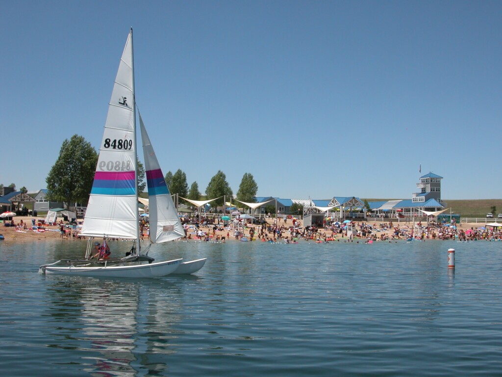Aurora Reservior With Boat