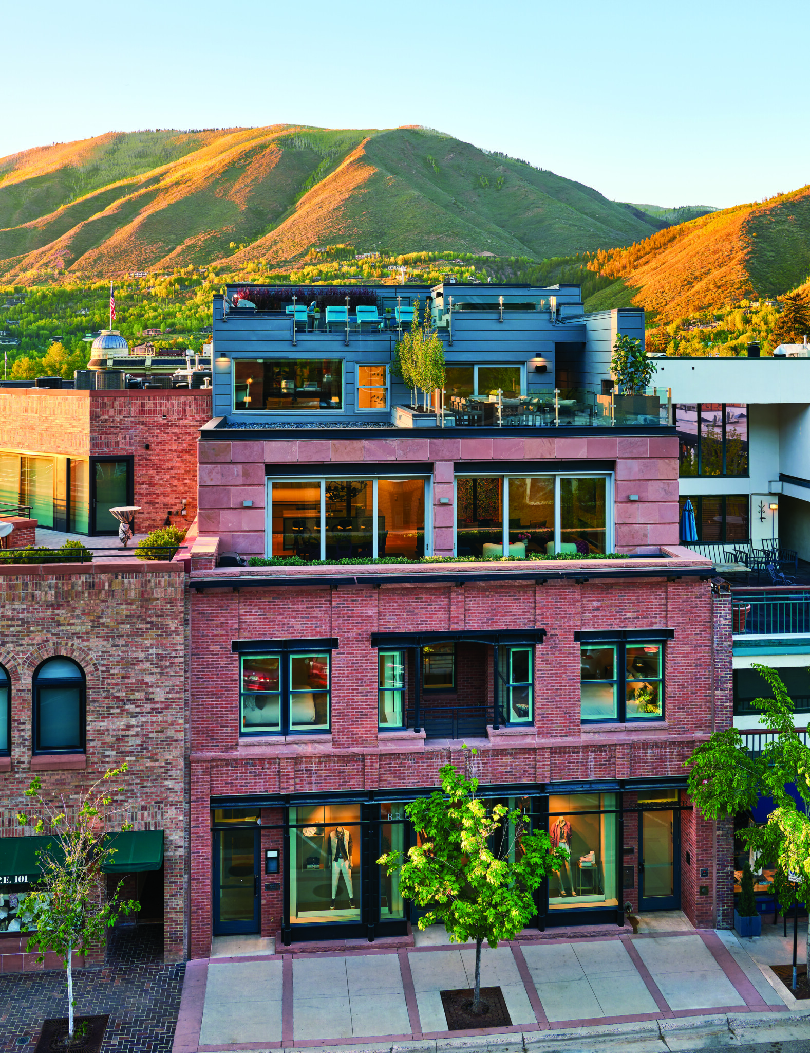New York Couple Remodels Luxury Aspen Penthouse with Pops of Color
