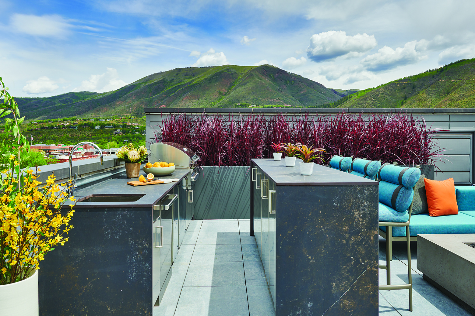 Image showcasing New York Couple Remodels Luxury Aspen Penthouse with Pops of Color ...