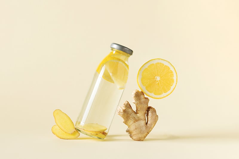 Lemon infused water