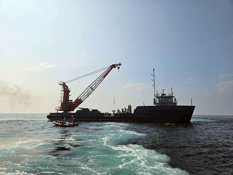The Sculpture Barge Preparing For Deployment 2
